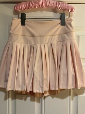 Goldhinge Pleated Circle Skirt in Pale Peach 15"